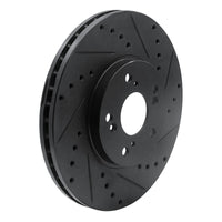 R1 Concepts R1 04-14 Acura TSX Front Right Drilled & Slotted Black Brake Rotor