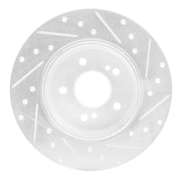 R1 Concepts R1 96-98 Mercedes-Benz SL320 Rear Left Drilled & Slotted Silver Brake Rotor