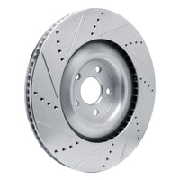 R1 Concepts R1 2021-2025 Ford Mustang Mach-E Front Right Drilled & Slotted Silver Brake Rotor
