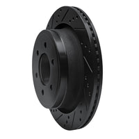 R1 Concepts R1 12-20 Ford F-150 4WD Rear Left Drilled & Slotted Black Brake Rotor