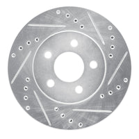 R1 Concepts R1 86-90 Chrysler Town & Country Front Right Drilled & Slotted Silver Brake Rotor