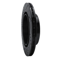 R1 Concepts R1 03-06 Mitsubishi Lancer Rear Right Drilled & Slotted Black Brake Rotor