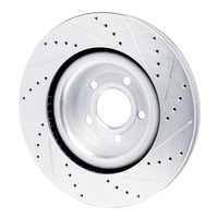 R1 Concepts R1 20-25 Ford Explorer Front Left Drilled & Slotted Silver Brake Rotor