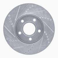 R1 Concepts R1 12-18 Ford Focus Front Left Drilled & Slotted Silver Brake Rotor