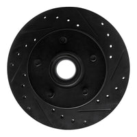 R1 Concepts R1 83-97 Ford AEROSTAR Front Right Drilled & Slotted Black Brake Rotor