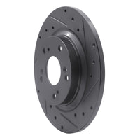 R1 Concepts R1 00-09 Honda S2000 Rear Right Drilled & Slotted Black Brake Rotor