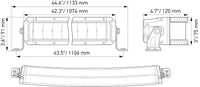 Hella Universal Black Magic 40in Tough Double Row Curved Light Bar - Spot & Flood Light