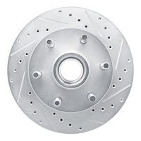 R1 Concepts R1 94-02 Chevrolet Express 2500 Front Right Drilled & Slotted Silver Brake Rotor