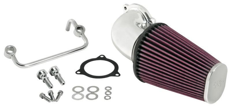 K&N Engineering K&N 08-10 Harley-Davidson Touring Models Performance Intake Kit - Bright Aluminized