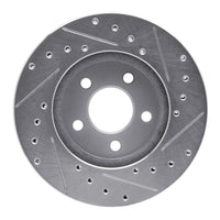 R1 Concepts R1 84-95 Chrysler LeBaron GTC & GTS Front Left Drilled & Slotted Silver Brake Rotor