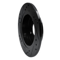 R1 Concepts R1 91-98 Saturn SL Rear Right Drilled & Slotted Black Brake Rotor