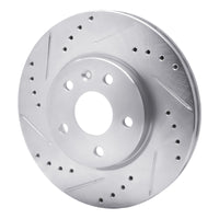 R1 Concepts R1 79-85 Volkswagen Type 2 Front Left Drilled & Slotted Silver Brake Rotor