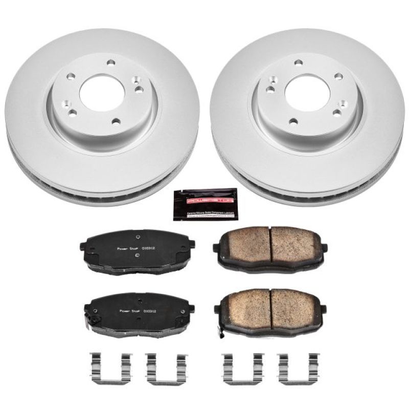 PowerStop Power Stop 10-13 Kia Forte Front Z17 Evolution Geomet Coated Brake Kit