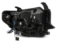 Raxiom 14-21 Toyota Tundra Axial Series Projector Headlights w/ LED Bar- Black Housing (Clear Lens)