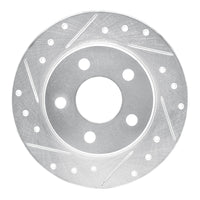 R1 Concepts R1 93-05 Ford Taurus SHO Rear Left Drilled & Slotted Silver Brake Rotor