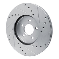 R1 Concepts R1 89-95 Chrysler LeBaron Front Left Drilled & Slotted Silver Brake Rotor