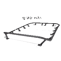 Go Rhino SRM300 Tri-Rail Kit (For 80x40in. Rack) - Tex. Blk (Rails ONLY - Req. Platform)