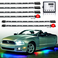 XKGLOW XK Glow 3 Million Color XKGLOW LED Accent Light Car/Truck Kit 8x24In + 4x12In Tubes