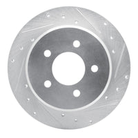 R1 Concepts R1 97-07 Chrysler Town & Country Rear Right Drilled & Slotted Silver Brake Rotor