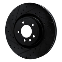 R1 Concepts R1 18-24 Land Rover Discovery Front Left Drilled & Slotted Black Brake Rotor
