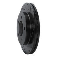 R1 Concepts R1 97-04 Ford F-150 4WD Front Right Drilled & Slotted Black Brake Rotor