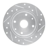 R1 Concepts R1 81-85 Mazda RX-7 Rear Left Drilled & Slotted Silver Brake Rotor