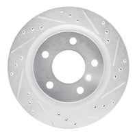R1 Concepts R1 08-13 BMW 128I Rear Right Drilled & Slotted Silver Brake Rotor