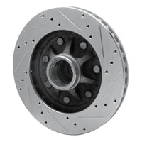 R1 Concepts R1 97-02 Ford F-150 RWD Front Left Drilled & Slotted Silver Brake Rotor