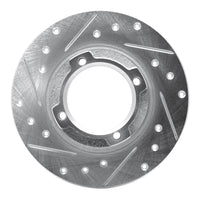 R1 Concepts R1 85-91 Subaru XT Rear Left Drilled & Slotted Silver Brake Rotor