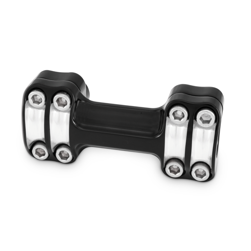 Burly Brand Reaper Riser Clamp 1-1/2in Tall for 1in Bar, One Piece - Black Machined