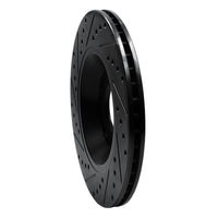 R1 Concepts R1 04-09 Audi S4 Rear Right Drilled & Slotted Black Brake Rotor