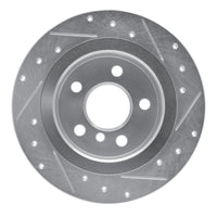R1 Concepts R1 14-25 BMW i3 Rear Left Drilled & Slotted Silver Brake Rotor