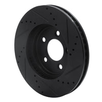 R1 Concepts R1 05-10 Ford Mustang Front Left Drilled & Slotted Black Brake Rotor