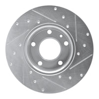 R1 Concepts R1 76-76 BMW 530I Front Left Drilled & Slotted Silver Brake Rotor