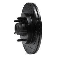 R1 Concepts R1 00-04 Ford F-150 RWD Front Right Drilled & Slotted Black Brake Rotor