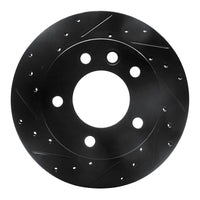 R1 Concepts R1 02-06 Dodge Sprinter 3500 Front Left Drilled & Slotted Black Brake Rotor