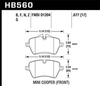 Hawk Performance Hawk 06-15 Mini Cooper DTC-60 Race Front Brake Pads