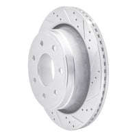 R1 Concepts R1 12-14 Ford F-150 RWD Rear Right Drilled & Slotted Silver Brake Rotor