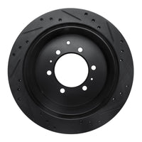 R1 Concepts R1 1993-1997 Lexus LX450 Rear Left Drilled & Slotted Black Brake Rotor