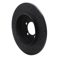 R1 Concepts R1 03-05 Lincoln AVIATOR Rear Left Drilled & Slotted Black Brake Rotor