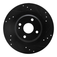 R1 Concepts R1 2016-2025 Fiat 124 Spider Rear Right Drilled & Slotted Black Brake Rotor