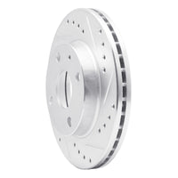 R1 Concepts R1 90-01 Ford Escort Front Right Drilled & Slotted Silver Brake Rotor