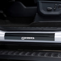 Putco 15-20 Ford F-150 - SuperCrew w/ F-150 Etching (4pcs) Black Platinum Door Sills