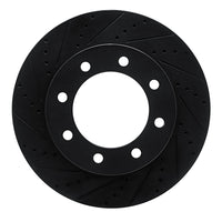 R1 Concepts R1 12-25 Ford F-350 Super Duty 4WD Front Left Drilled & Slotted Black Brake Rotor