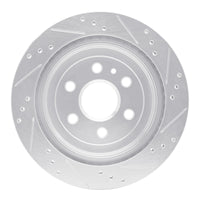 R1 Concepts R1 10-16 Cadillac SRX Rear Left Drilled & Slotted Silver Brake Rotor