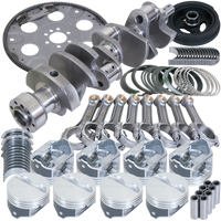 Eagle Chevy 350 1Pc 3.750in Crank 5.700in I-Beam Rods 4.040in Pistons 153 Tooth FP Balanced Assembly