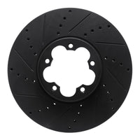 R1 Concepts R1 15-25 Ford Transit-350 HD/DRW Front Left Drilled & Slotted Black Brake Rotor