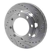 R1 Concepts R1 75-93 Dodge W200 Front Right Drilled & Slotted Silver Brake Rotor