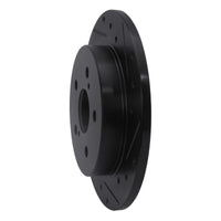 R1 Concepts R1 2015-2025 Lexus ES250 Rear Right Drilled & Slotted Black Brake Rotor