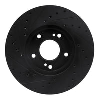 R1 Concepts R1 90-97 Infiniti Q45 Front Right Drilled & Slotted Black Brake Rotor